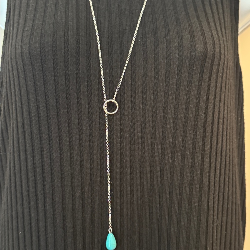 Elegant Silver and Turquoise Necklace
